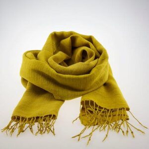 Eri Twill Scarf Turmeric Yellow